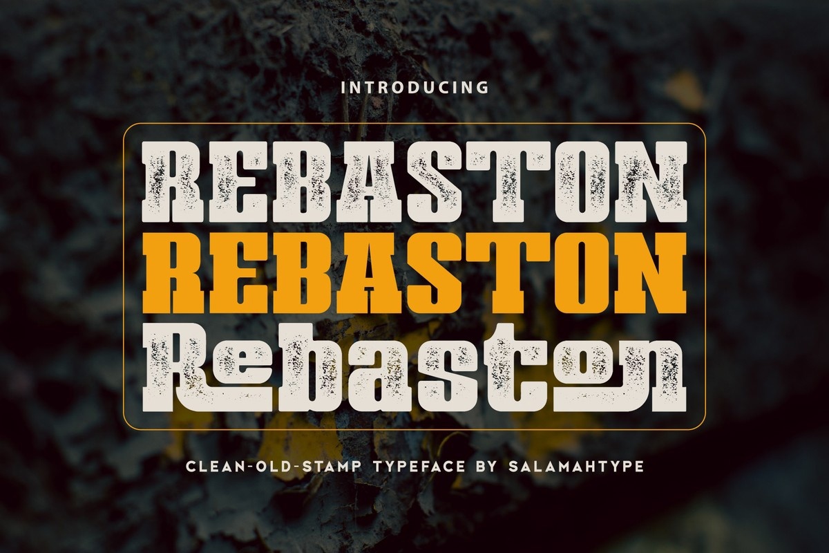 Пример шрифта Rebaston Stamp