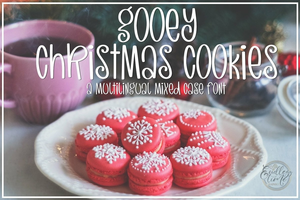 Пример шрифта Gooey Christmas Cookies Regular