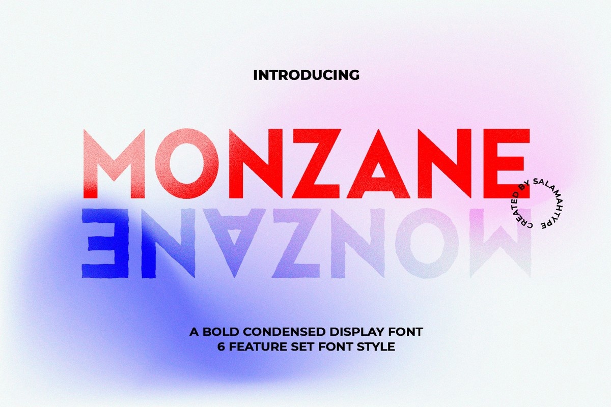 Пример шрифта Monzane Outline-Slant