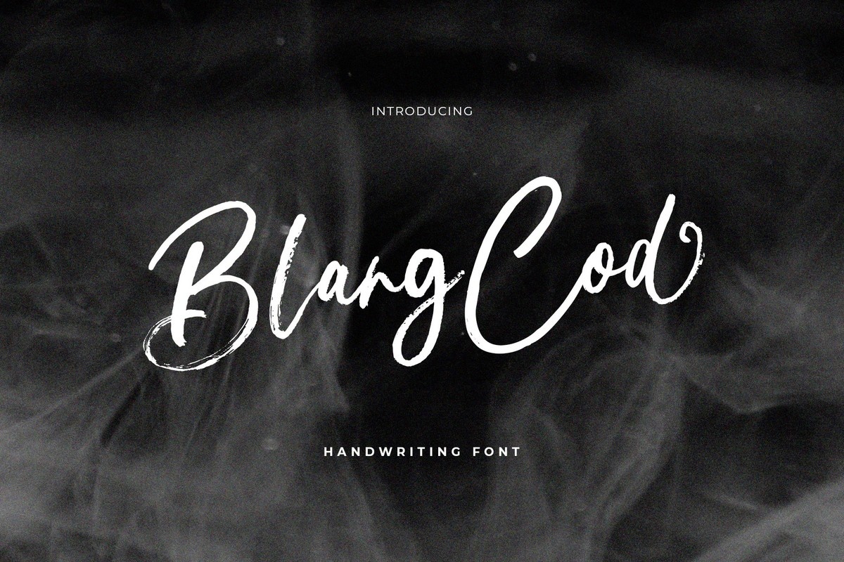 Пример шрифта Blang Cod Regular