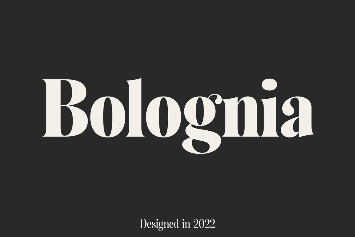 Пример шрифта Bolognia Regular