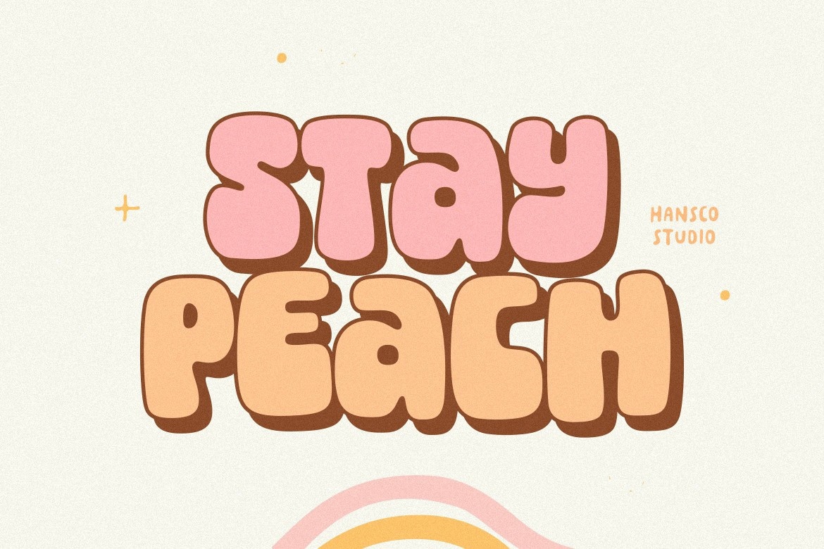 Пример шрифта Stay Peach Regular