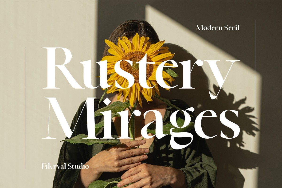 Пример шрифта Rustery Mirage