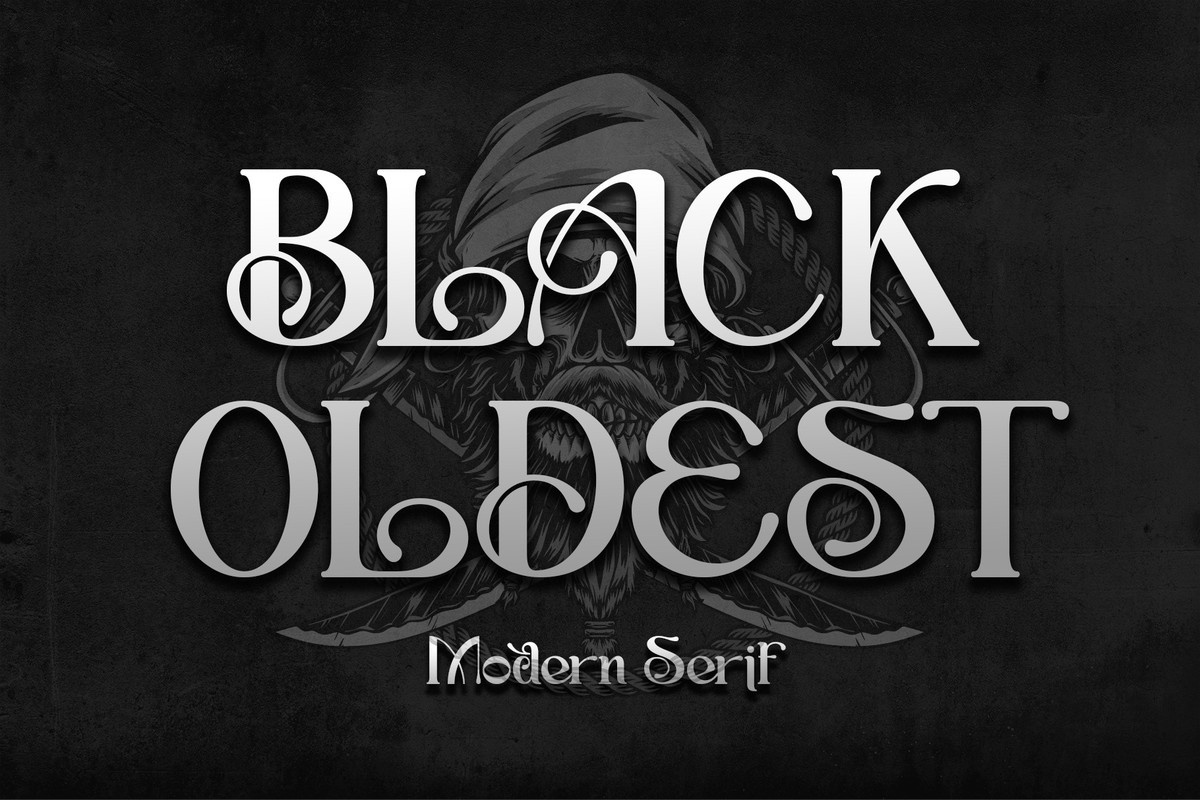Пример шрифта Black Oldest