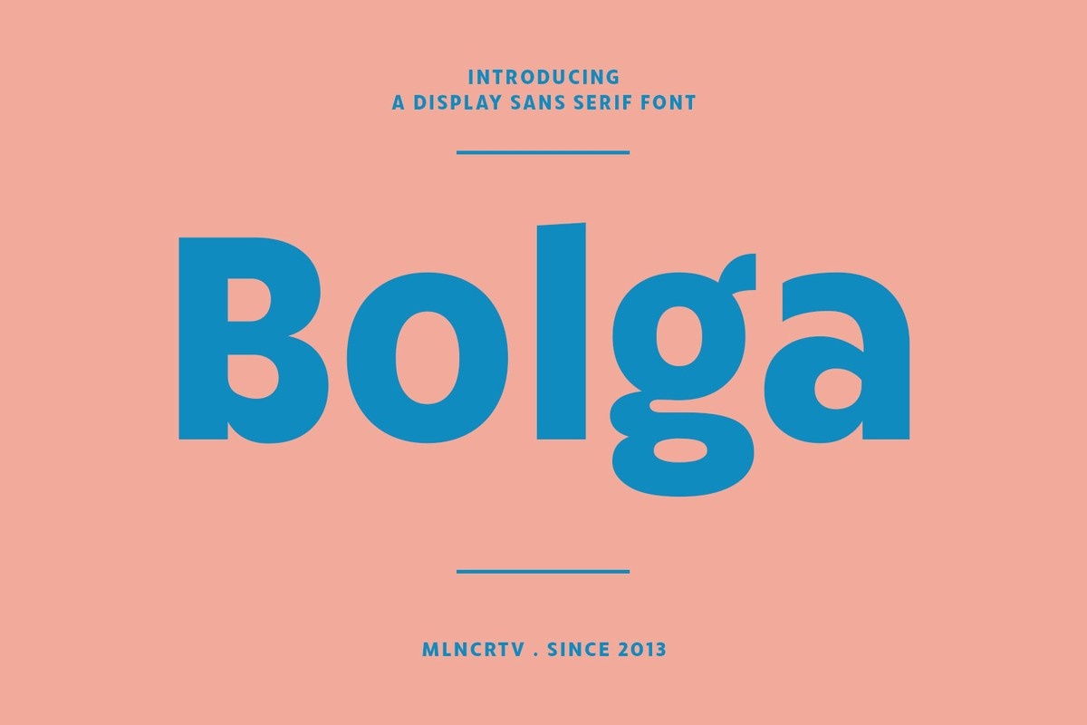 Пример шрифта Bolga