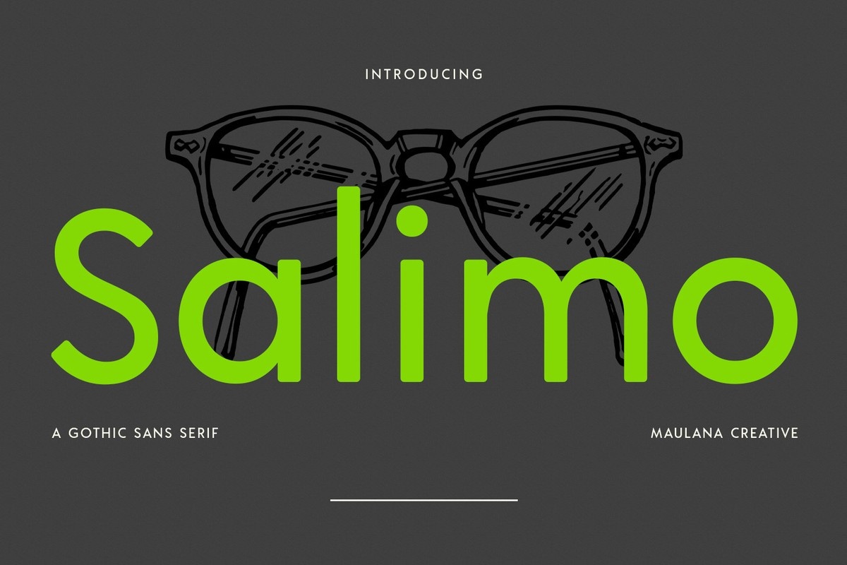 Пример шрифта Salimo