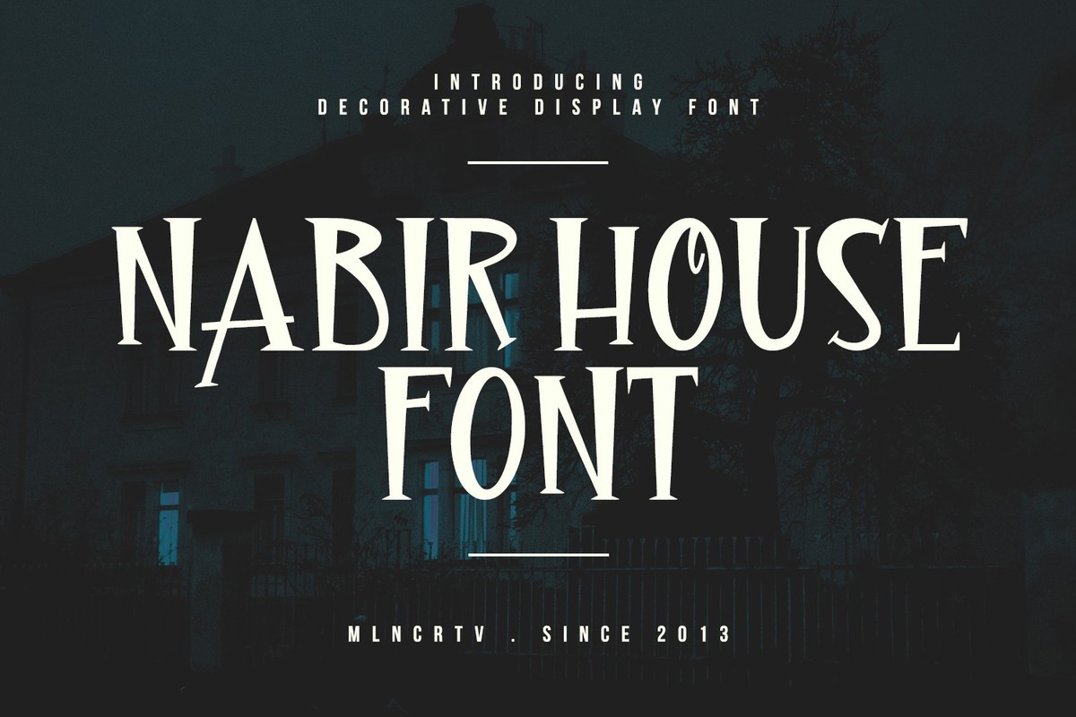 Пример шрифта Nabir House Regular