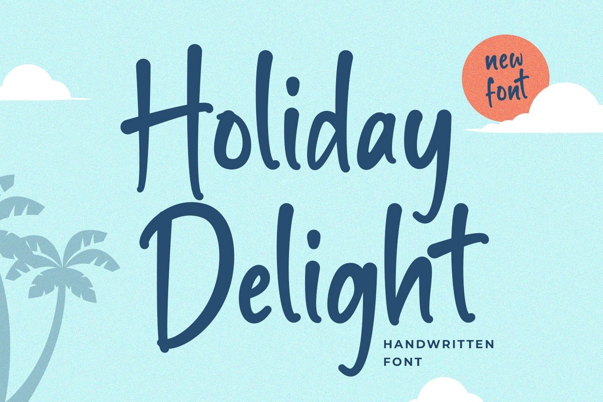 Пример шрифта Holiday Delight