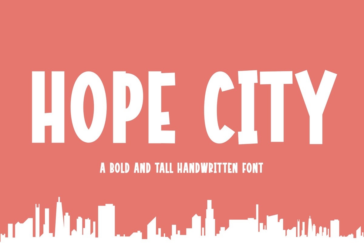 Пример шрифта Hope City Regular
