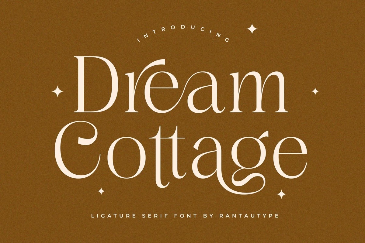 Пример шрифта Dream Cottage
