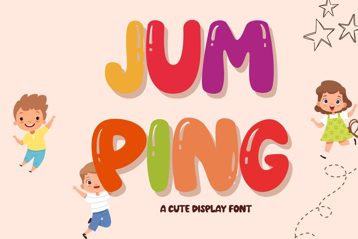 Пример шрифта Jumping