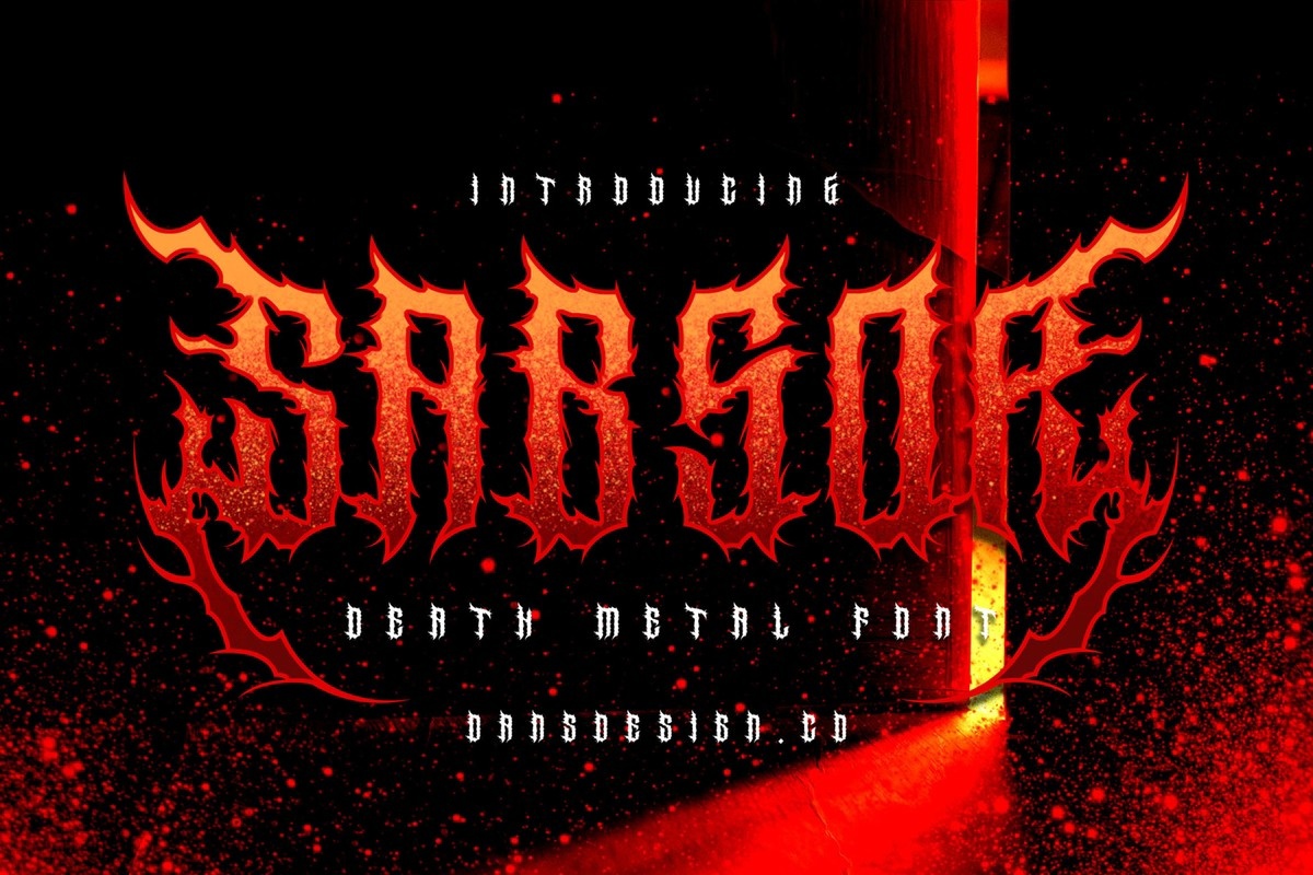 Пример шрифта Sabsor