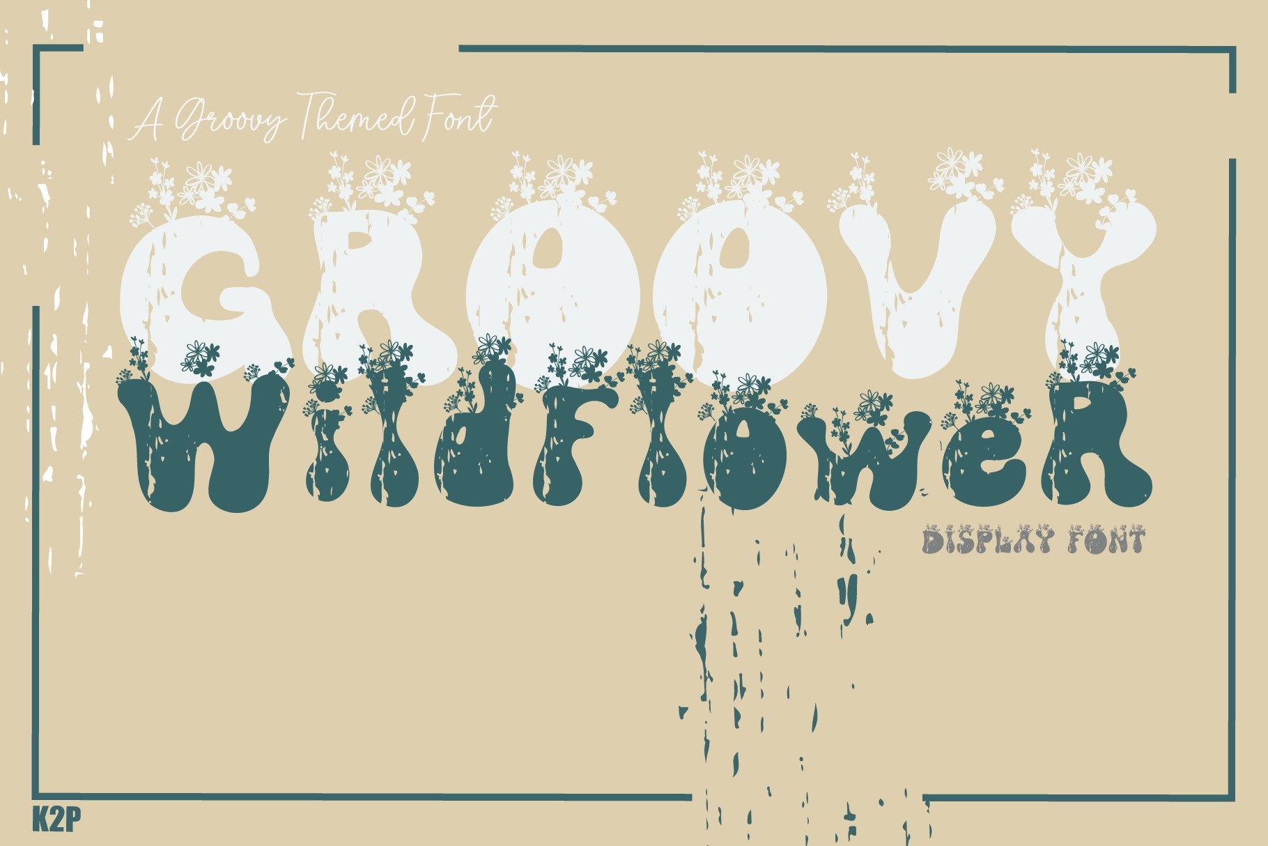 Пример шрифта Groovy Wildflower