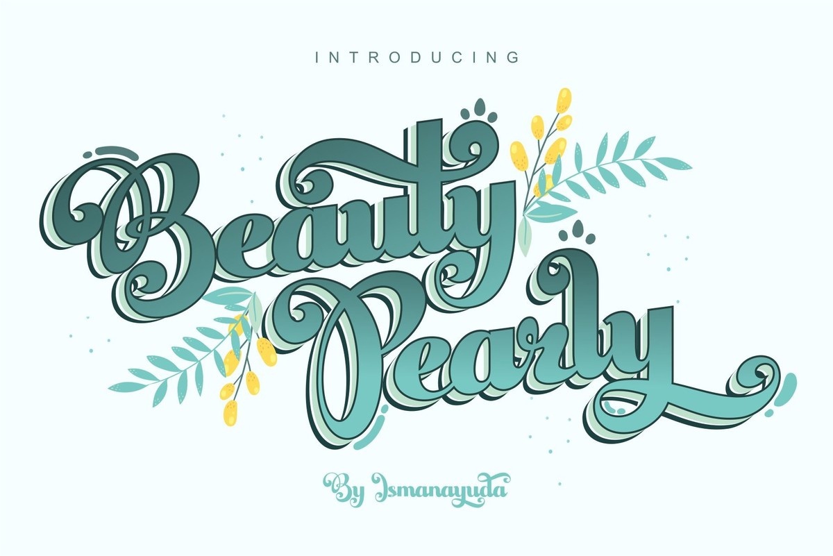 Пример шрифта Beauty Pearly