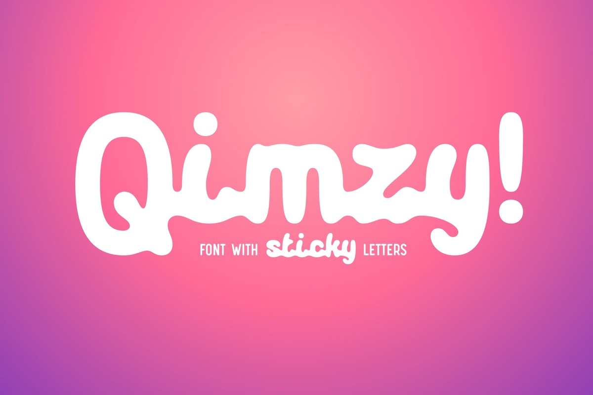 Пример шрифта Qimzy