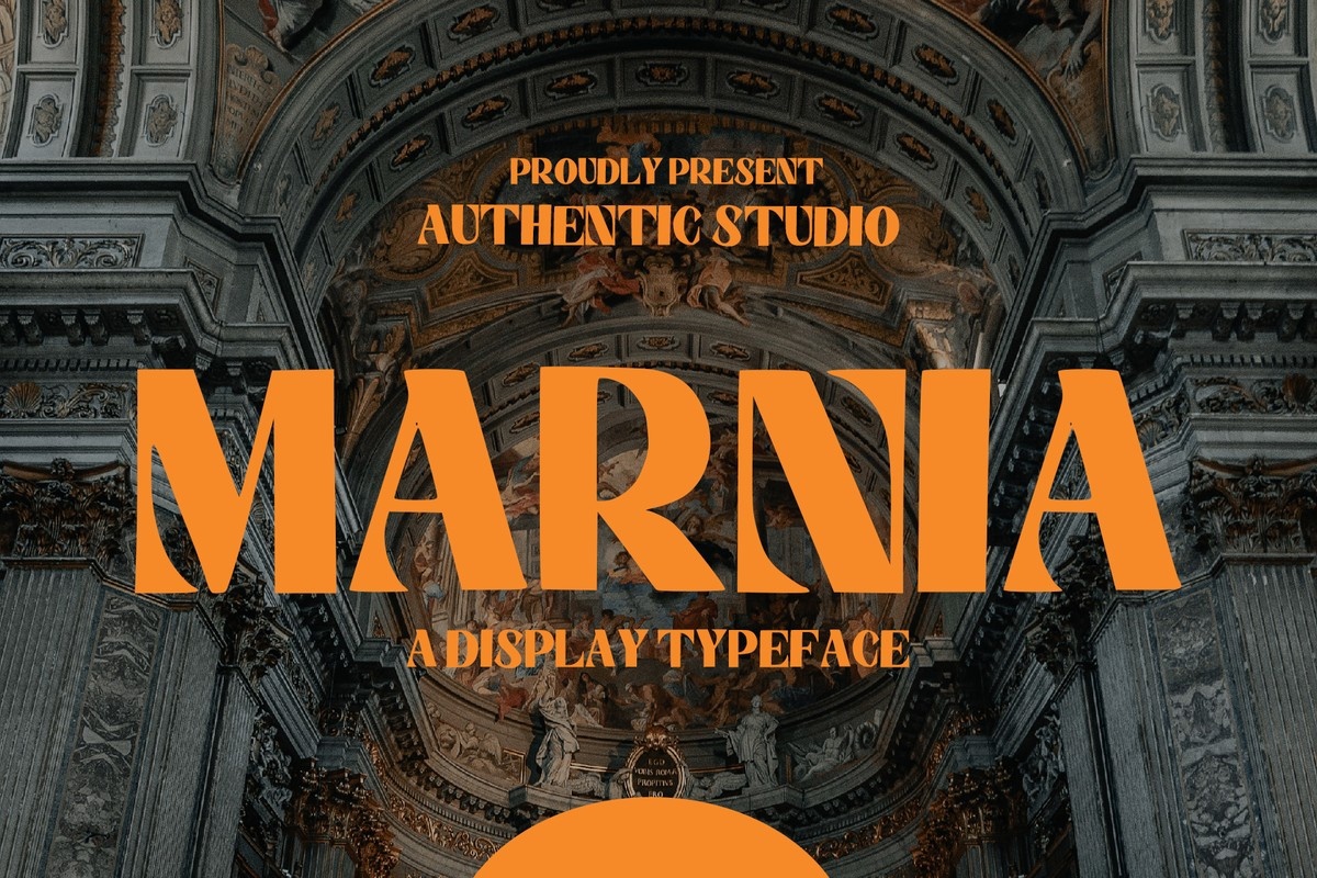 Пример шрифта Marnia