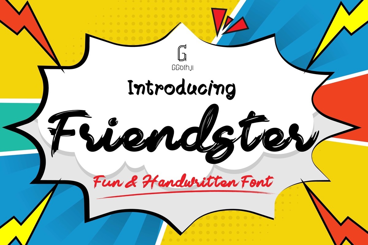 Пример шрифта Friendster