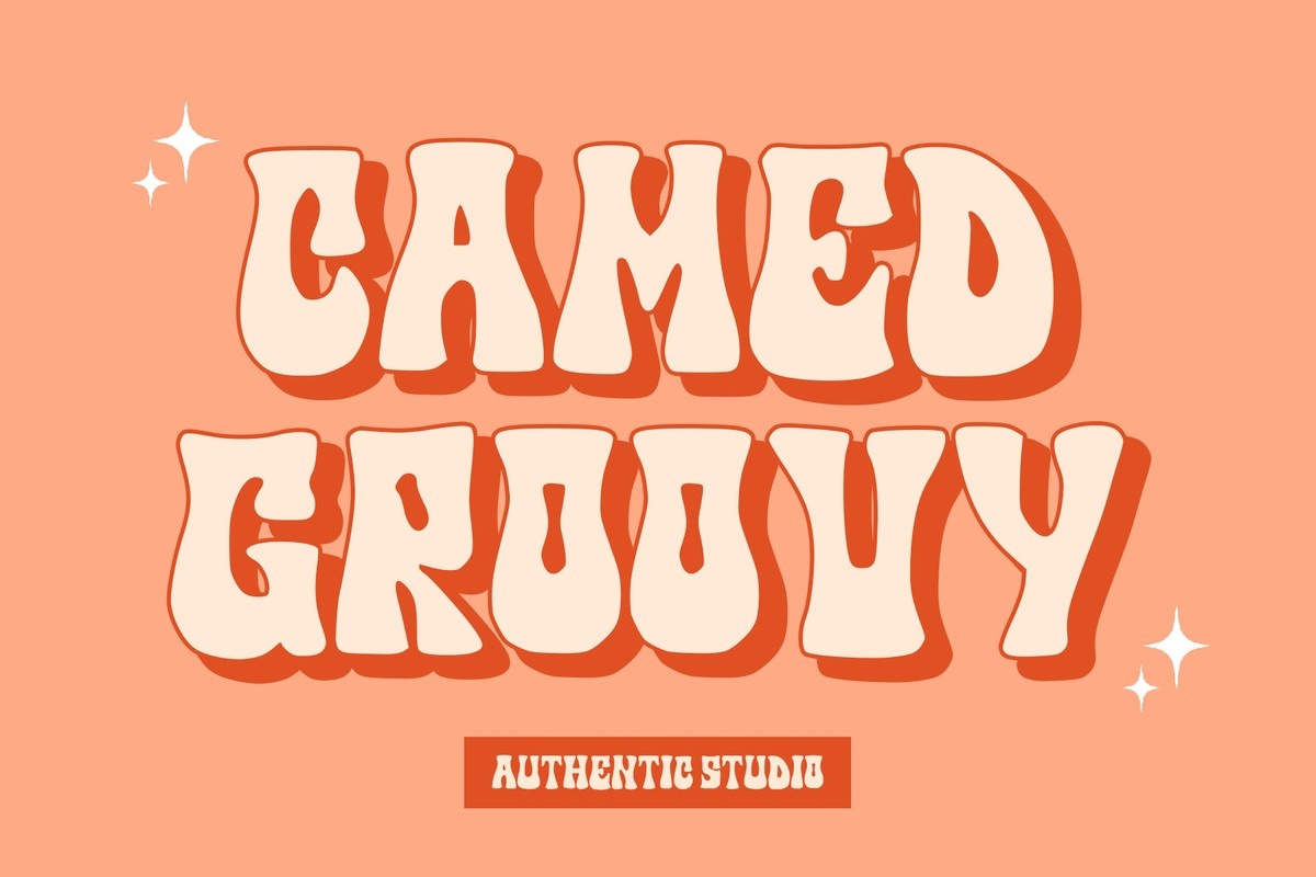 Пример шрифта Camed Groovy