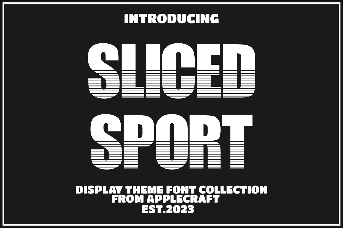 Пример шрифта Sliced Sport Regular