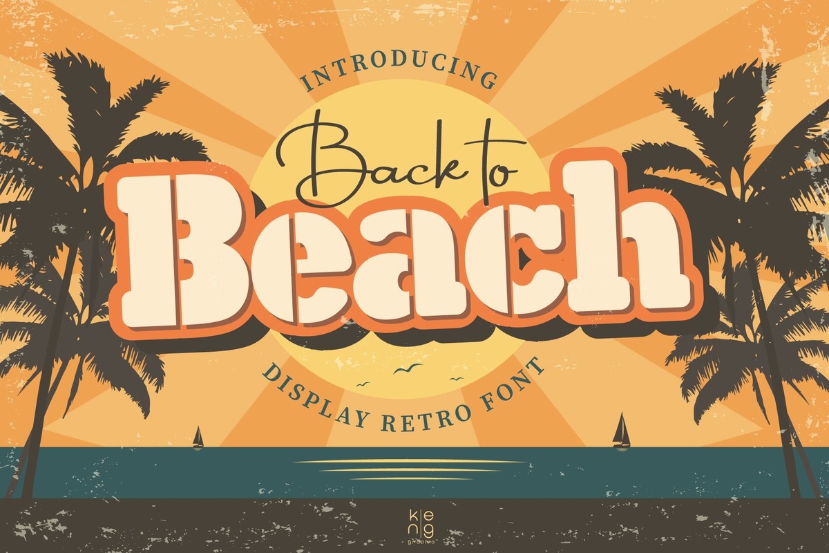 Пример шрифта Back to Beach Regular