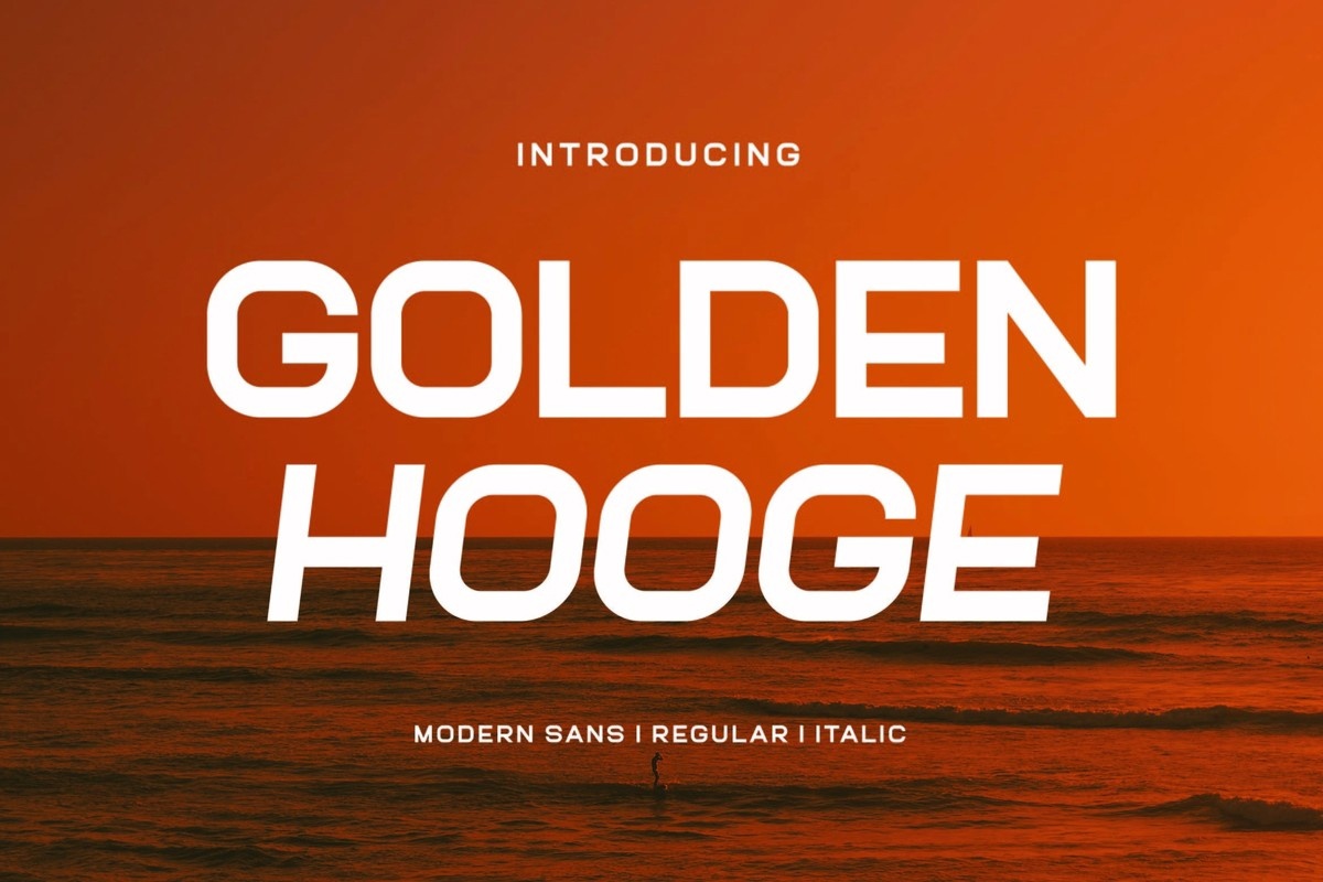 Пример шрифта Golden Hooge Italic