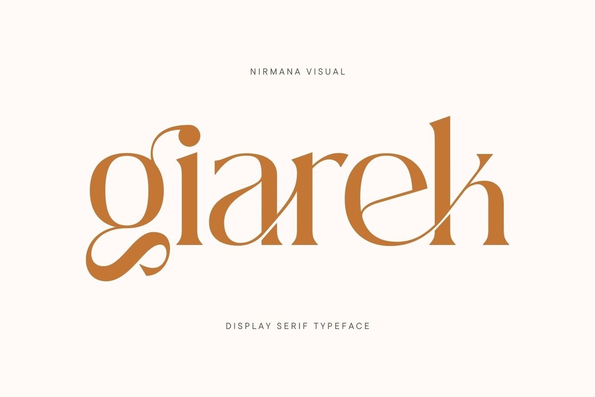 Пример шрифта Giarek Regular