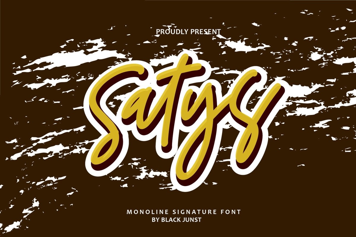 Пример шрифта Satys