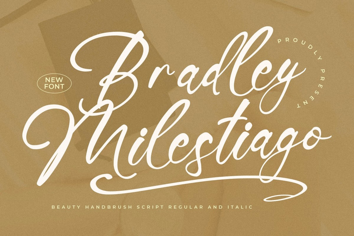 Пример шрифта Bradley Milestiago Regular