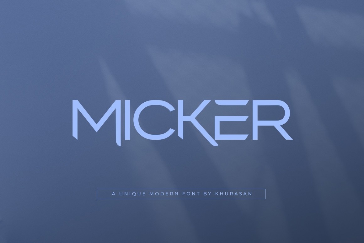 Пример шрифта Micker Regular
