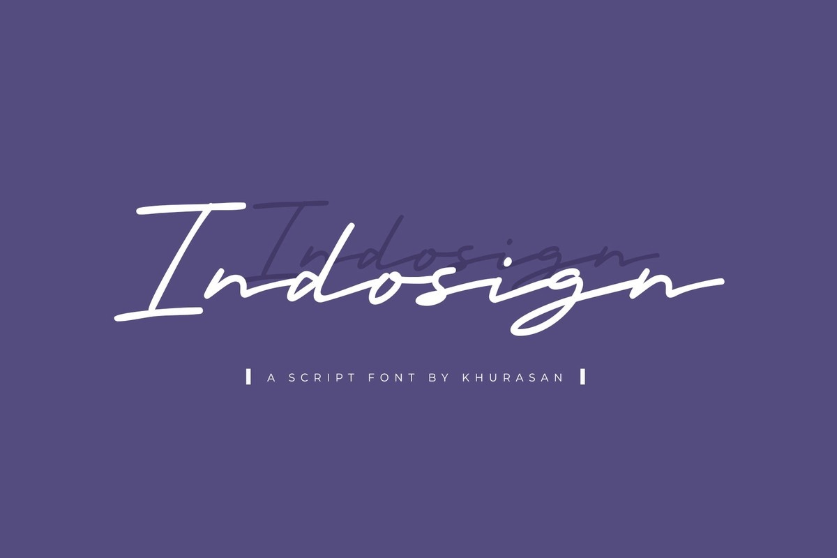 Пример шрифта Indosign Regular
