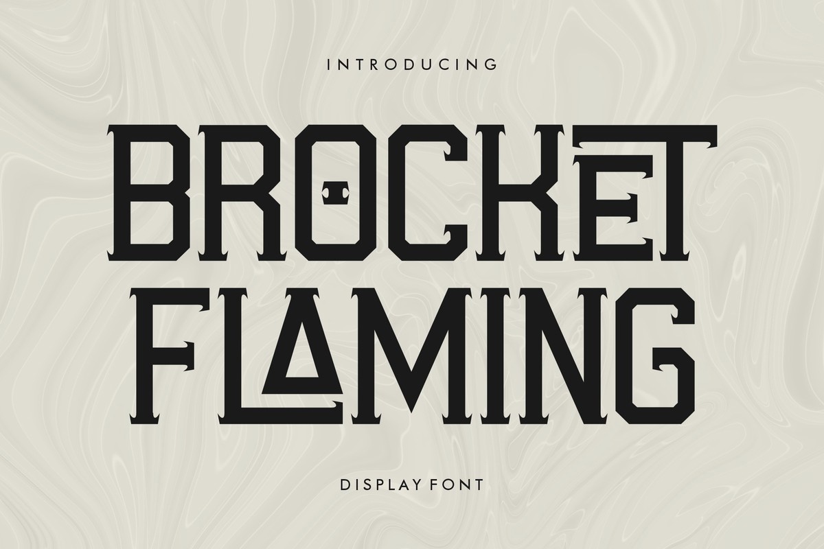 Пример шрифта Brocket Flaming