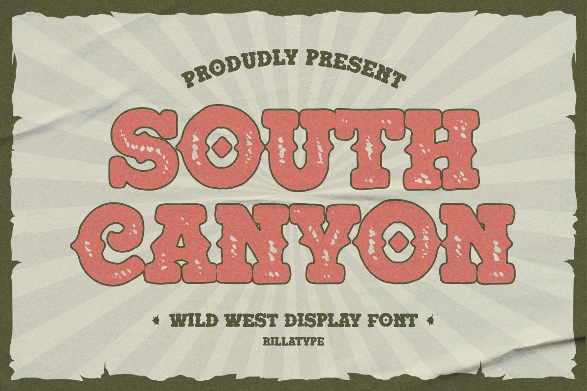 Пример шрифта South Canyon Stamp