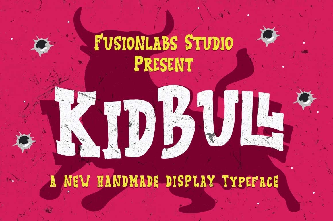 Пример шрифта Kid Bull Typeface