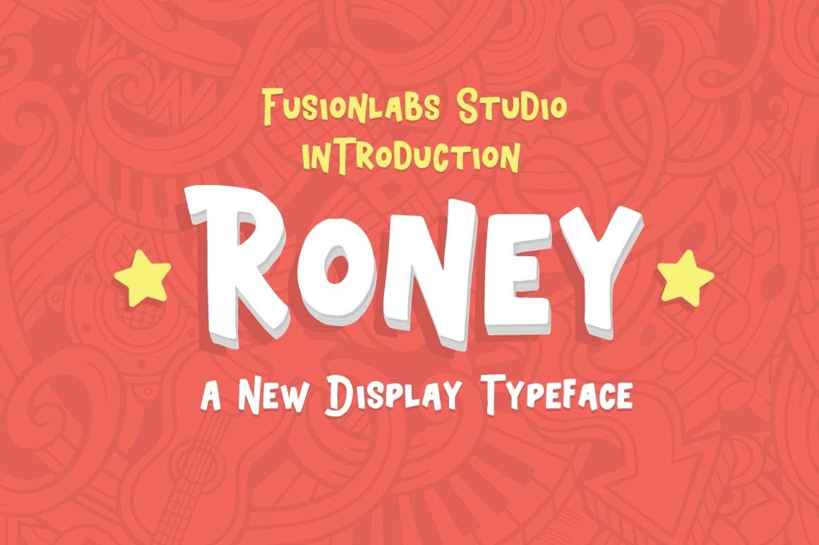 Пример шрифта Roney Typeface