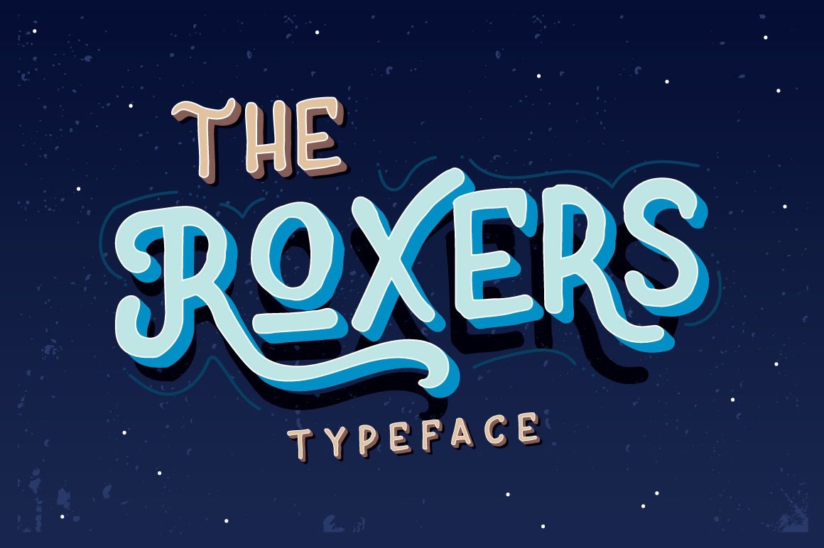 Пример шрифта Roxers Typeface