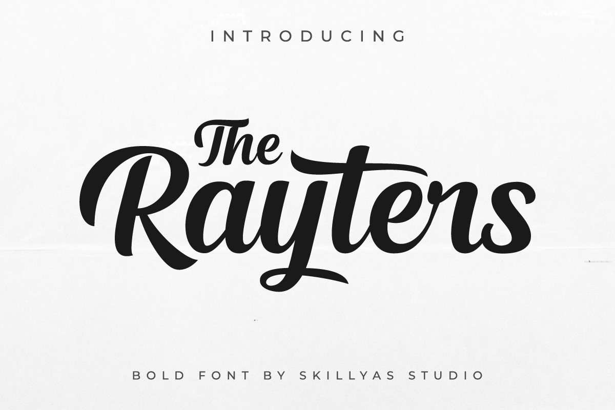 Пример шрифта The Rayters