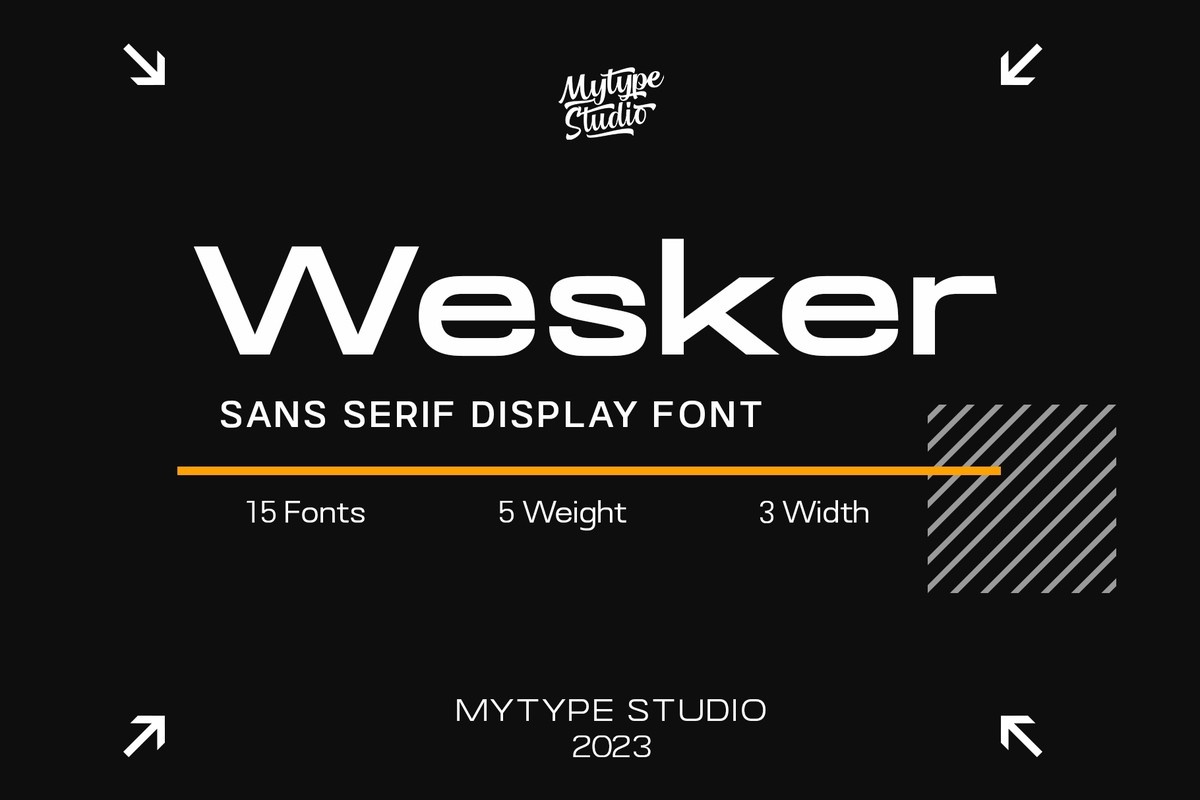Пример шрифта Wesker Medium Expanded