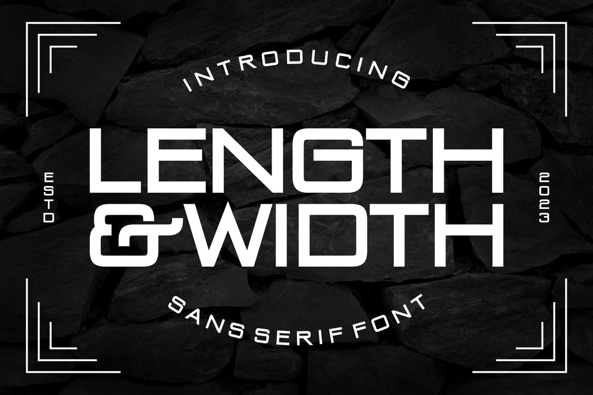 Пример шрифта Length and Width Bold-Italic