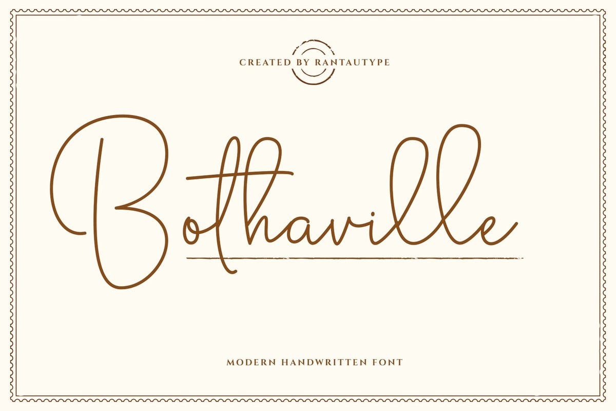 Пример шрифта Bothaville Regular