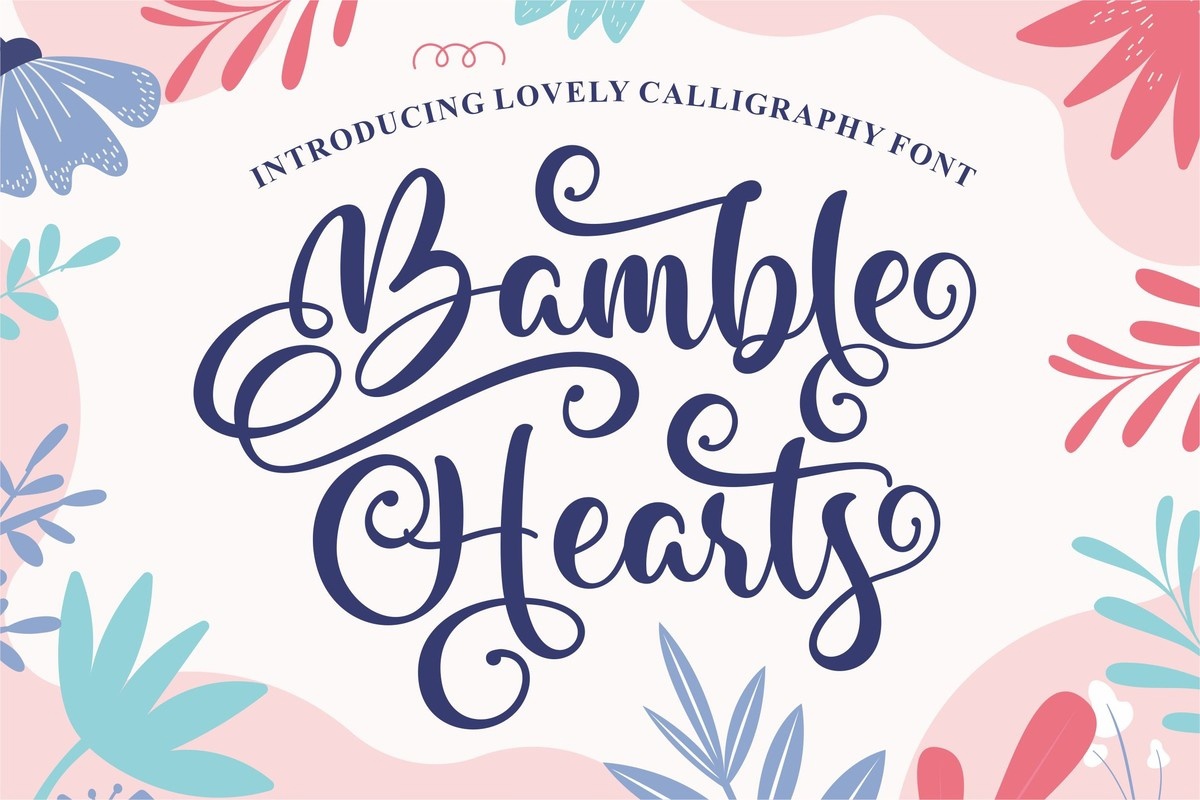 Пример шрифта Bamble Hearts Regular