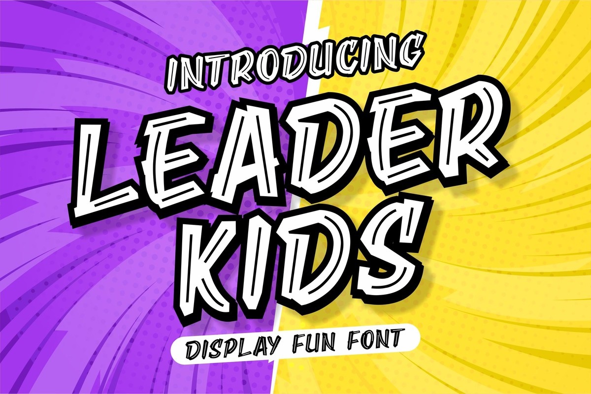 Пример шрифта Leader Kids Regular