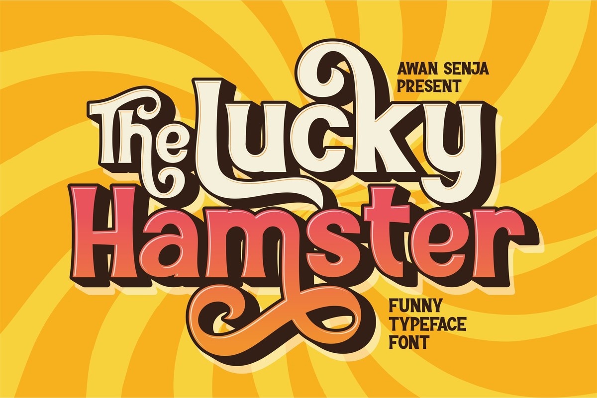 Пример шрифта The Lucky Hamster