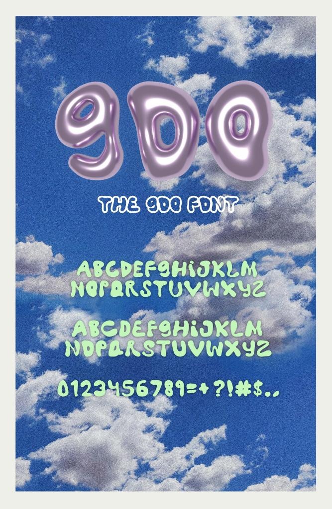Пример шрифта Goo