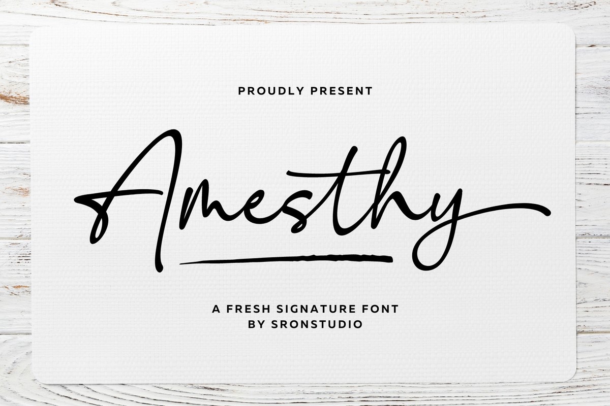 Пример шрифта Amesthy