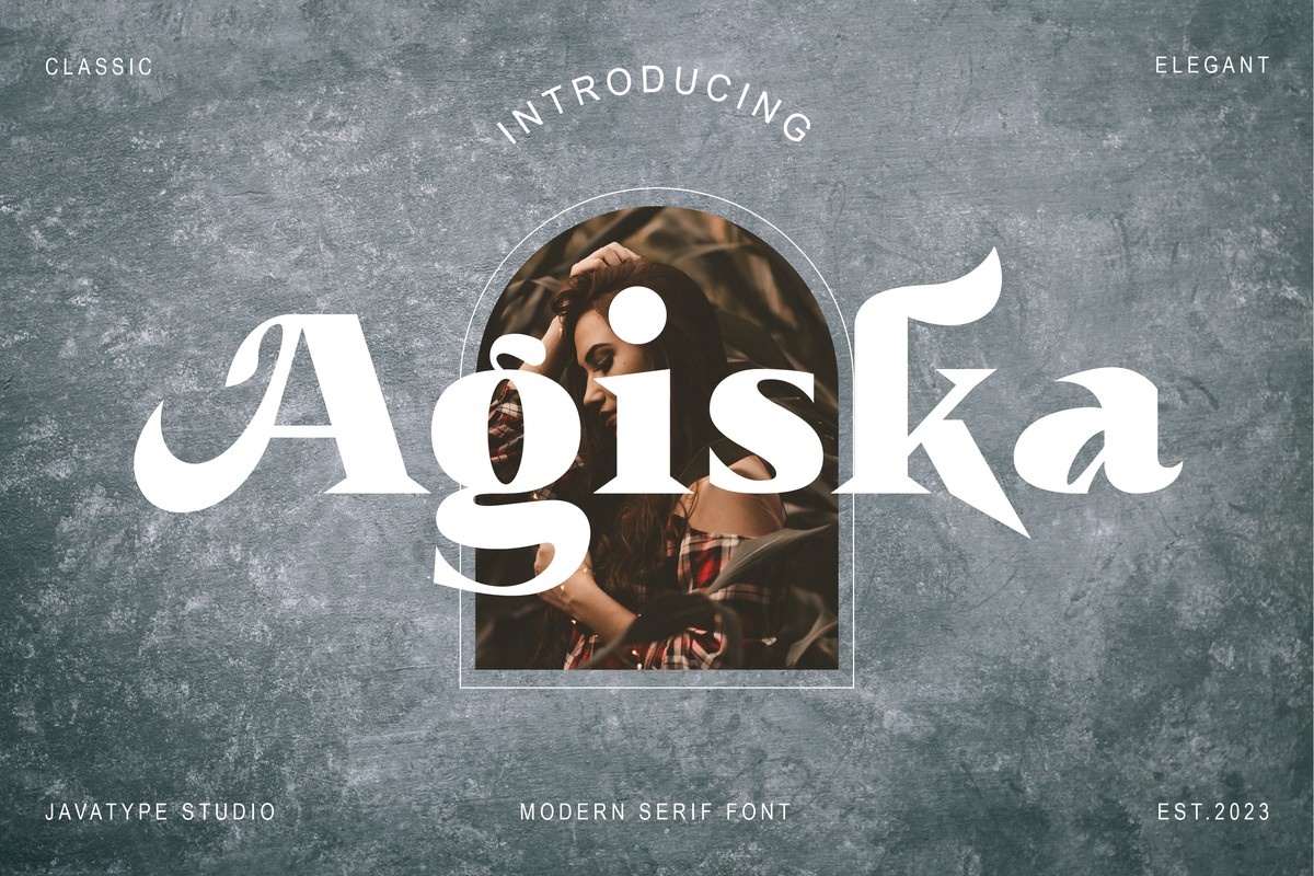 Пример шрифта Agiska Regular