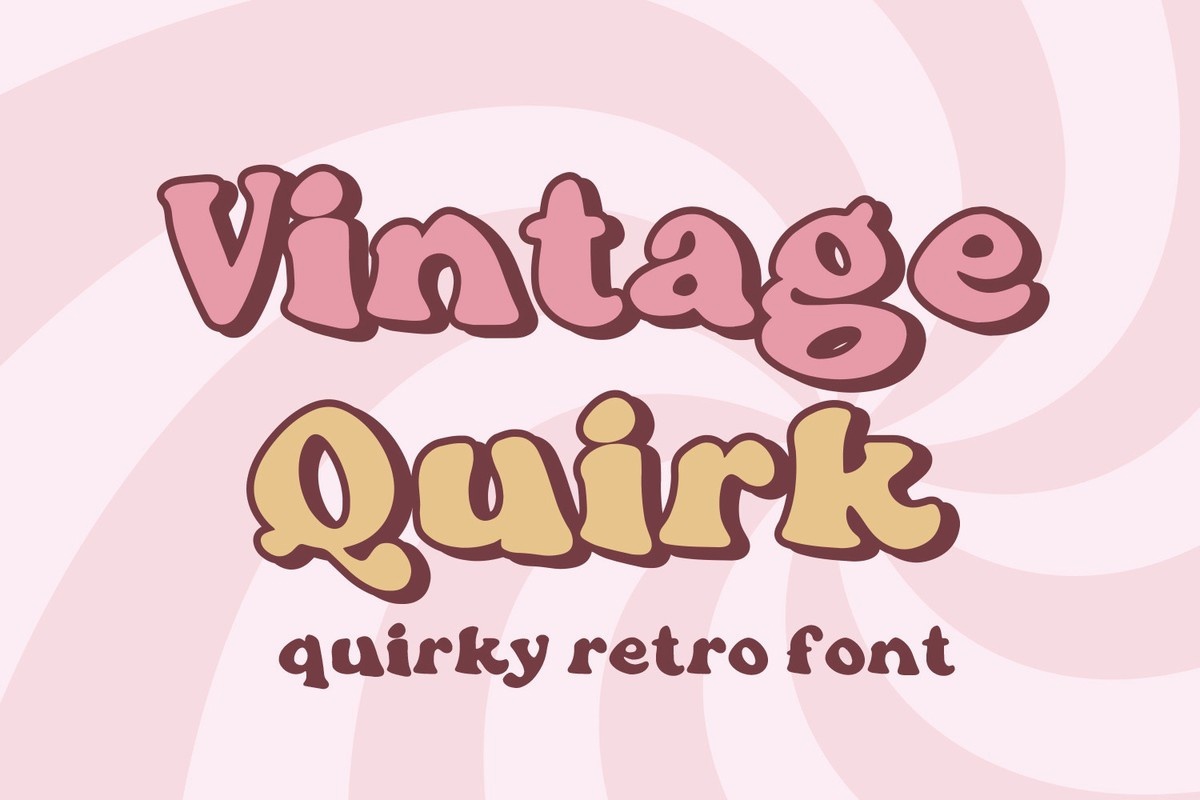 Пример шрифта Vintage Quirk Regular