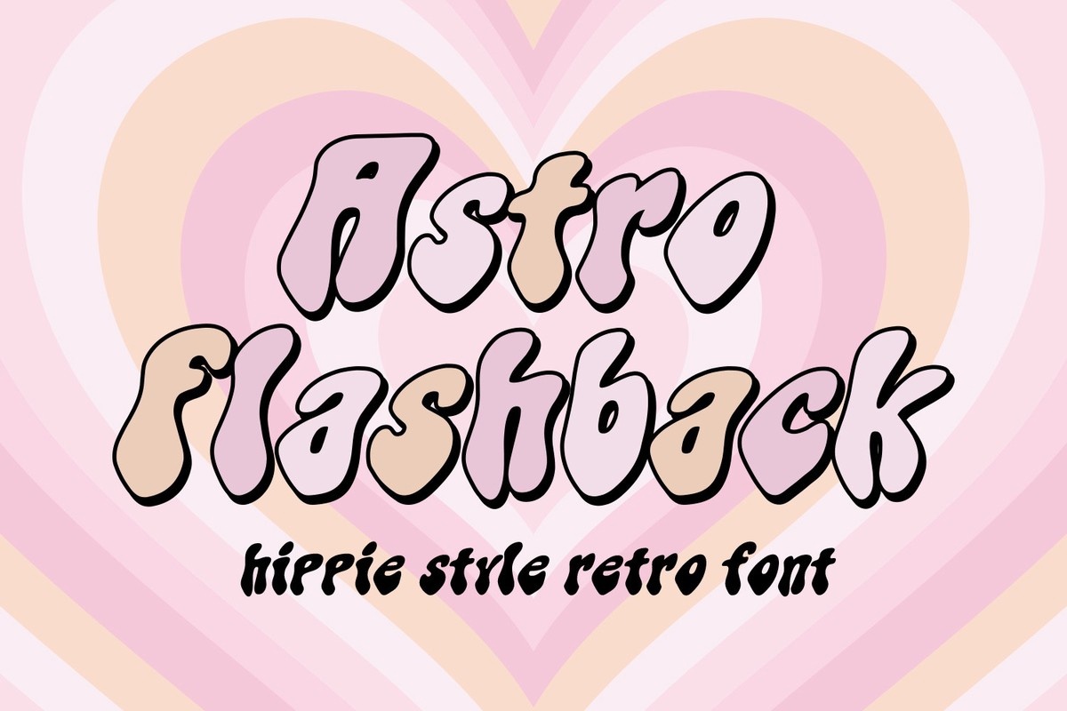 Пример шрифта Astro Flashback Regular