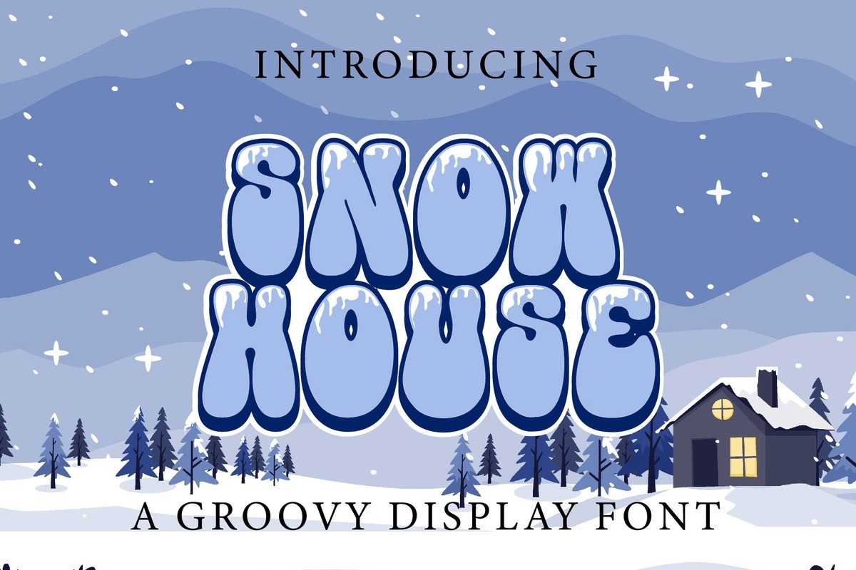 Пример шрифта Snow House Regular