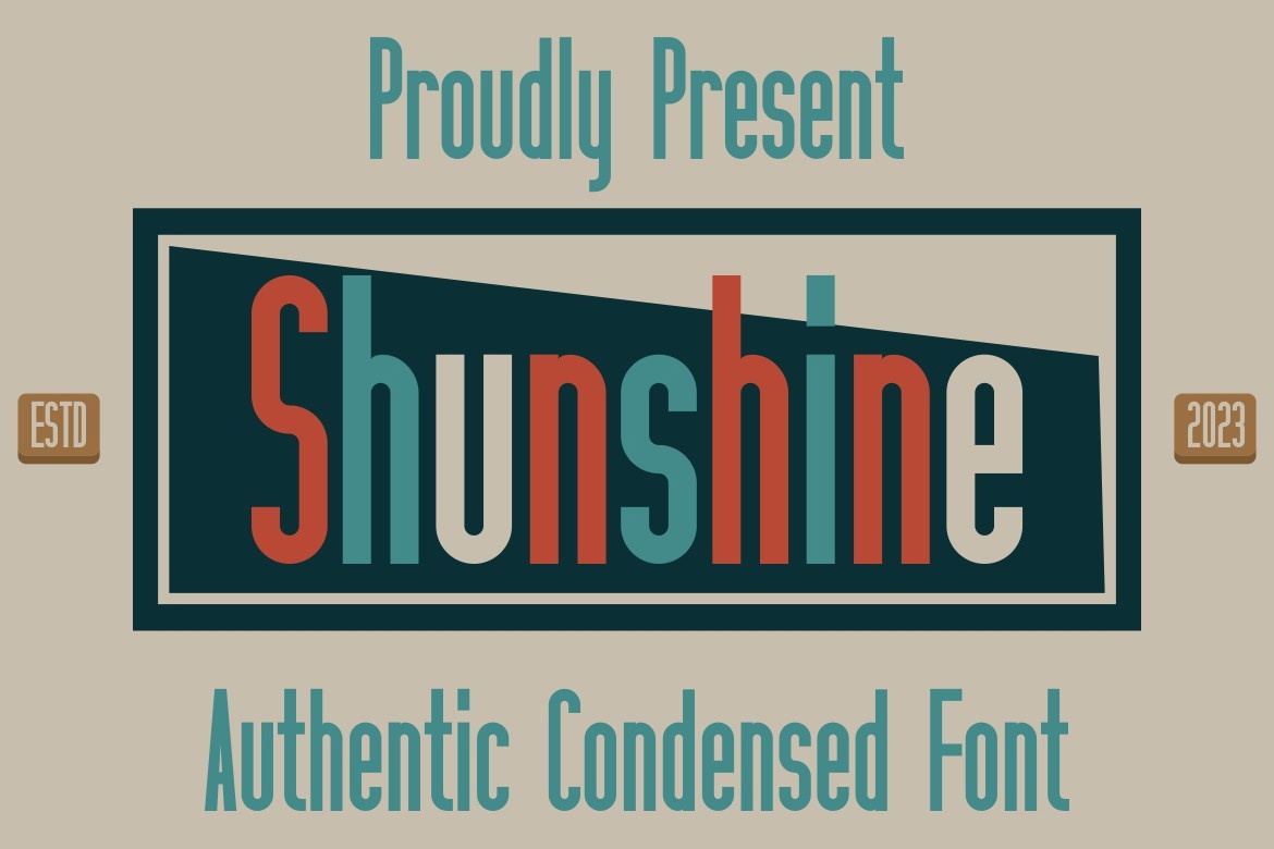 Пример шрифта Shunshine