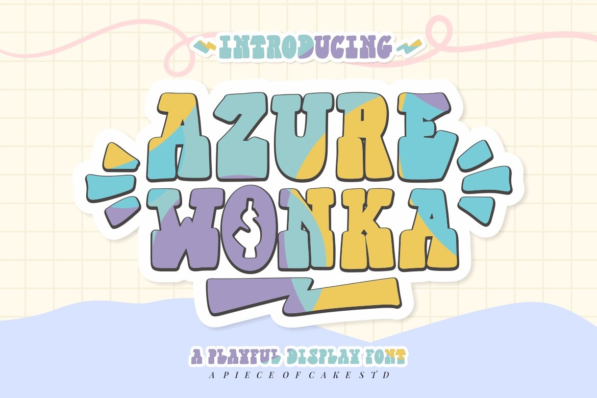 Пример шрифта Azure Wonka